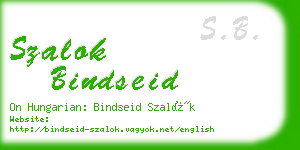 szalok bindseid business card